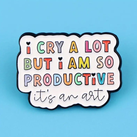 TAYLOR SWIFT inspired TTPD Pin I cry a lot but I’m so productive, it’s an art 🏰 - Picture 7 of 9